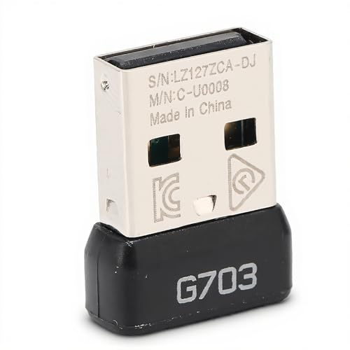 Topiky Ersatzempfänger für G703, USB-Empfänger für G703 für Wireless Mouse, Wireless 2.4G Technology Portable Mouse Adapter