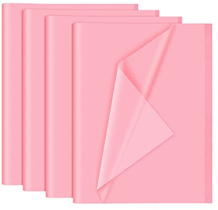 NEBURORA 120 Blatt rosa Seidenpapier, 35 x 50 cm, pinkfarbenes Geschenkpapier, große rosa Einwickelpapierbögen für Geschenktüten, Verpackung, Blumenfüller, Basteln, Geburtstag, Weihnachten, Hochzeit