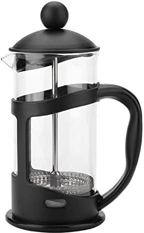 EdirFtra Cafetera de Prensa Francesa, Prensa de café Resistente al Calor, cafetera Espresso y Tetera, con Filtro de Acero Inoxidable, Jarra de Vidrio de borosilicato Resistente al Calor,600ml