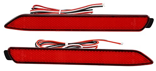 A ABSOPRO Rear Bumper Reflector Fog Brake Tail Light 81920-08010 Red LED for Toyota RAV4 2019-2021 for Toyota Sienna 2011-2020 Plastic Red Lens (Set of 2)