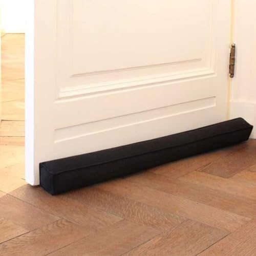 Rori Magnetischer Zugluftstopper für Türen 130cm - Türluftstopper für Schutz - Türbodendichtung Schwarz - Zugstopper vor Zug und Lärm - Quadratischer Draft Stopper - Verschiedene Größen und Farben