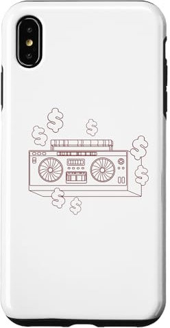 Hülle für iPhone XS Max 70er 80er 90er Y2K Dollar Boom Box Ghetto Blaster