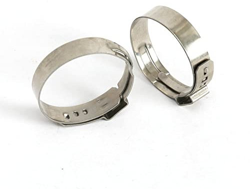 big size pipe Clamps 2PCS Stainless Steel 304 Single Ear Hose Clamps Assortment Kit Single,84.3,87.5mm Brackets(62.8-66.0mm)