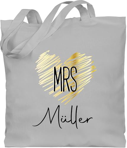 Geschenk mit Namen personalisiert by Shirtracer - Baumwolltasche - - Taschen - MRS | Hochzeitsgeschenke für die Braut | Geschenk zur Hochzeit | Hochzeit Geschenke für die Braut