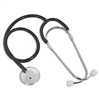 Stéthoscope double pavillon Noir - Générique - STETHOSCOPE - Idéal pour les professionnels de la santé et les étudiants en médecine