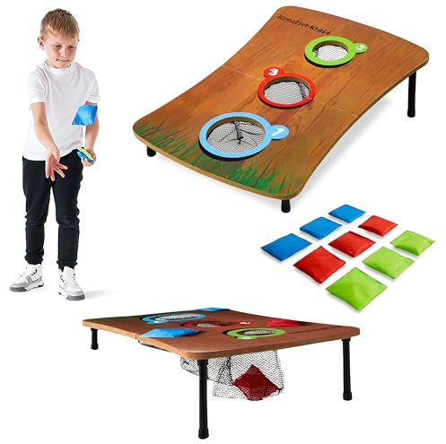 KreativeKraft Bean Bag Sackloch Spiel Indoor Outdoor Spiele für Kinder und Erwachsene Cornhole Wurfspiel Party Spielzeug Garten