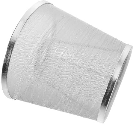 TOBBOMEY Small Lamp Shade Replacement for E27 Bulb, Removable Lampshade with 4cm Socket Diameter, Silver Gauze Cover for Living Room and Bedroom Floor Lamps