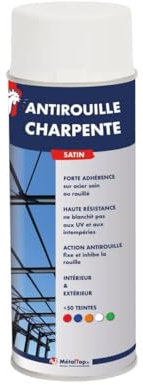 Metaltop - Antirouille Charpente - Gris fer - RAL 7011 - Bombe 400mL