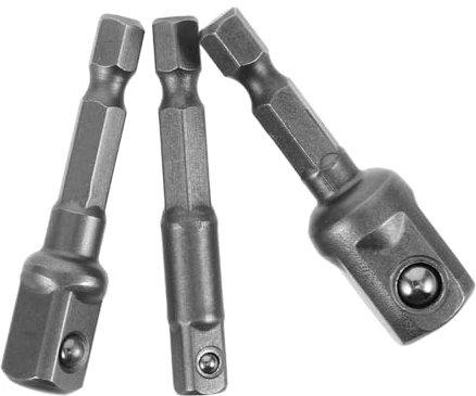 TOPPERFUN 3pcs Electric Sleeve Adapter for Power Tool Accessories Flexible Shaft Extension Drill Bit Adapter Socket for DIY Projects