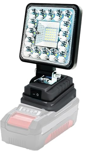 Akku Lampe für Einhell 18V (Kein Akku),3800LM Kabellose Led Arbeitsleuchte,48W Tragbare LED Strahler mit USB,Flutlichter Baustellen Lampe für Autoreparatur, Heimbeleuchtung, Camping