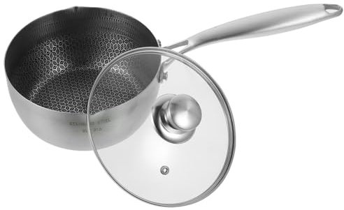 ULTECHNOVO Padella Antiaderente in Acciaio Con Rivestimento Nido d Pentola Per Induzione Multifunzionale Con Manico Ergonomico Resistente Al Calore Per Fritture e Salse in Cucina