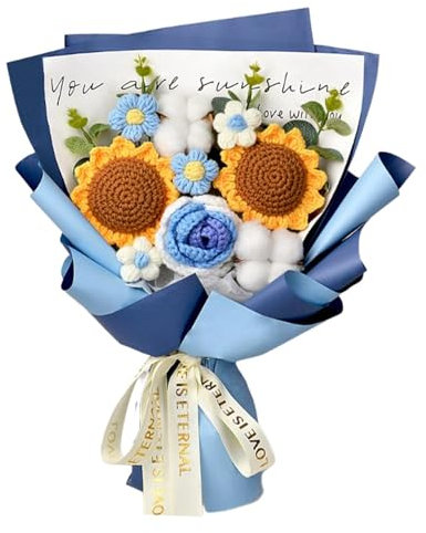 Badiman Massoso Bouquet a Mano Bouquet Bouquet Regali per Decorazioni per La Casa, Blu