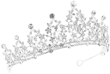 Healeved Couronne De Mariée Cristal Coiffe De Couronne Pour Mariage Décoration De Diadème De Mariée