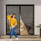 Mosquitera Puerta Magnetica 220 x 301 cm Antimosquitos, sin Taladrar Puerta Mosquitera para Gatos Fácil Instalación con Cinta Mágica para Salón Balcón Corredor Cocina, Negro
