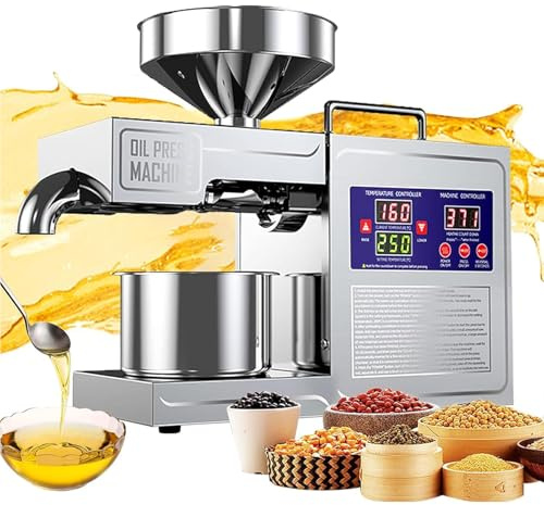 Oil Press Machine Oil Production Machine, Cold Press Machines for Oils Extraction, Home Commercial Automatic Oils Presses Extractor, For Peanut Sesame Coconut Soybean Sunflower Seeds Walnuts