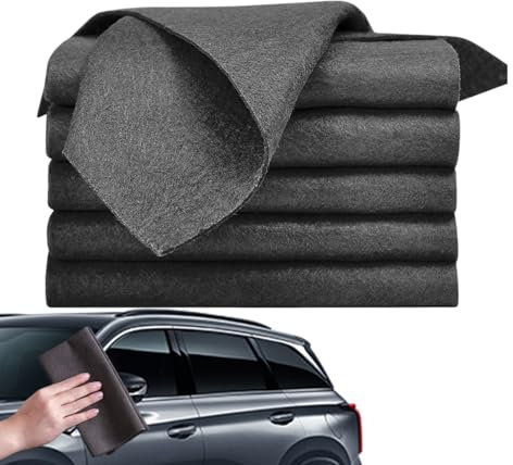 Chiffons de Nettoyage Sans Traces 30x40cm Chiffons Microfibre Réutilisables | 5 Pièces Serviettes Nettoyantes Anti-Peluches Pour Maison Cuisine Salle De Bain Miroir Porte De Douche Et