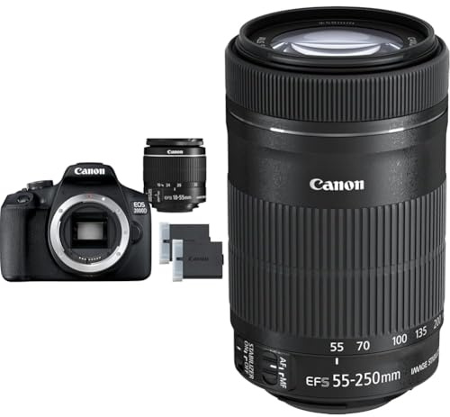 Canon 2000D + EF-S 55-250mm IS STM Zoom Kit Bundle