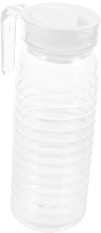 LIFKOME Jarra de Agua Transparente Diseño Acrílico Grueso Resistente y para Jugos con Tapa para Nevera para Hogar y Hotel