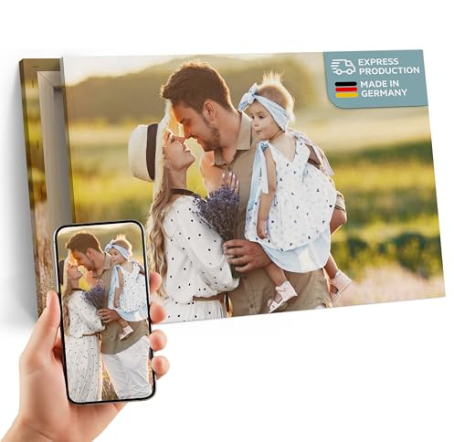CRAZY CANVAS Dein Foto auf Leinwand - 80x60 cm | Personalisiertes Leinwandbild mit Foto-Upload - Fotogeschenk zum selbst gestalten - Mit Holzrahmen - Made in Germany