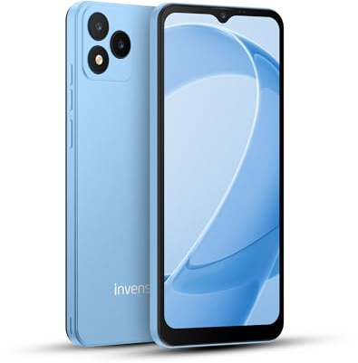 invens NOTE TK01 Mobile Phones Unlocked - 4GB RAM+32GB ROM/256GB, 4250mAh Battery, 6.6 Display, Android 12 Smartphone,16MP Camera,4G Dual SIM Android Phone, Face ID/3.5mm Headphone Jack(Light Blue)