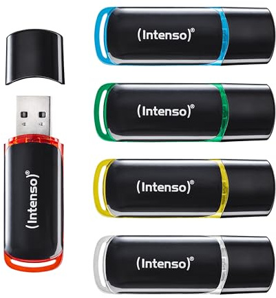 Intenso USB Stick Business Line Multipack 32GB 5er Set – USB 2.0 High Speed USB-A Flash Drive – bis zu 28 MB/s – kompatibel mit Windows & Mac