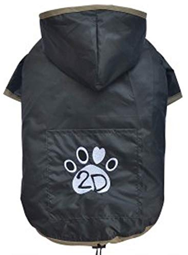 Regenmantel Pfote schwarz Mops, Bulldogge von Doggydolly