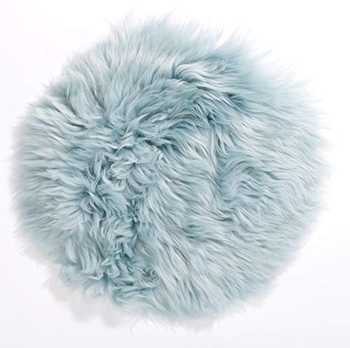 H.O.C.K. Fell-Sitzauflage Sitzkissen rund/eckig flauschig Indoor (rund Ø34cm, türkis)