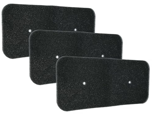 vhbw 3x Schwammfilter kompatibel mit Candy EVOC 980NA1T 31100556, EVOC 9813NA1 31100621, EVOC 9813NA1 31100557 Wäschetrockner