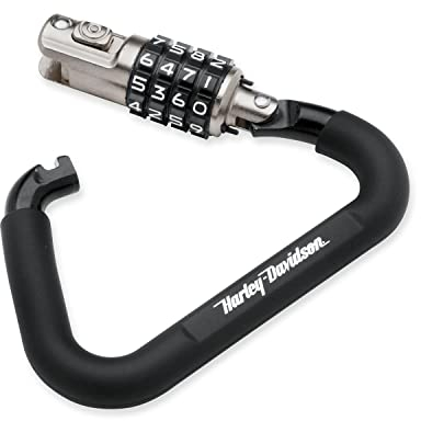 HARLEY-DAVIDSON Candado de combinación para casco de moto, con código pequeño, antirrobo
