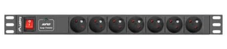 LANBERG Verteilereinheit PDU-07E-0200-BK - 7*SCHUKO - Leistung max. 4000 W - 16 A - 1U