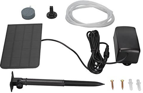 Solar Oxygen Pump, 2.5W Solar Powered Pool Fish Tank Solar Pond Oxygenator Oxygen Aerator Air Pump Pond Kit for Garden Fish Tank Pool Fishing Pon