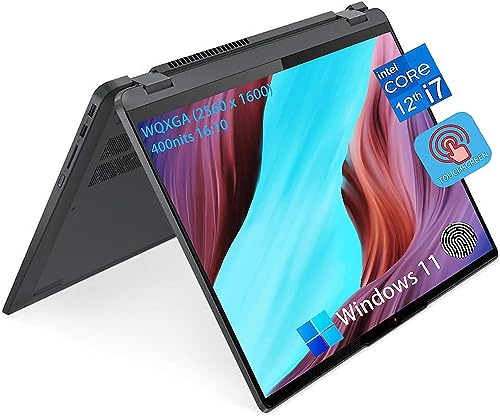 Lenovo IdeaPad Flex 5 portatile 2 in 1 2023, Touch screen WQXGA da 16 e 2,5K, processore Intel Core i7-1255U, 16 GB di RAM, SSD da 2 TB, grafica Intel Iris Xe, webcam, Windows 11
