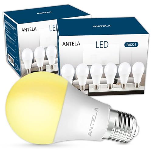 ANTELA E27 LED Lampe 8,5W 806LM 4000K Neutralweiß | Ersetzt 60W Glühlampe, Nicht Dimmbar, Energiesparlampe, ErP, 12 Stück