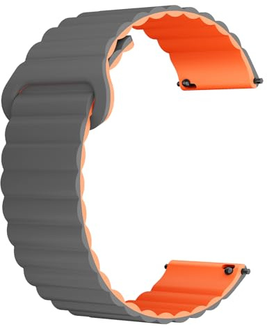 WalkerFit Cinturino Magnetico Per Orologio, 22mm/20mm, Cinturino In Silicone, Chiusura Rapida per Sport, Forte Magnete, Chiusura Magnetica Regolabile, Per Cinturino Sportivo