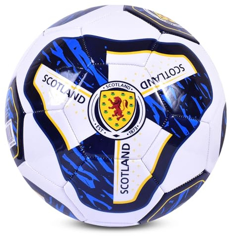 Hy-Pro Officially Licensed Scotland FA Football – Size 5, Tracer Design, Training, Match, Merchandise, Collectible For Kids and Adults