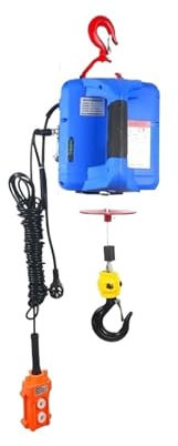 elektrische seilwinde 100–500 kg kleiner elektrischer Mikro-Hebezeug für den Haushalt für Heimdekoration, Produktionswerkstatt, tragbarer Kran Hebezug(100KGManual version,300 Kg)