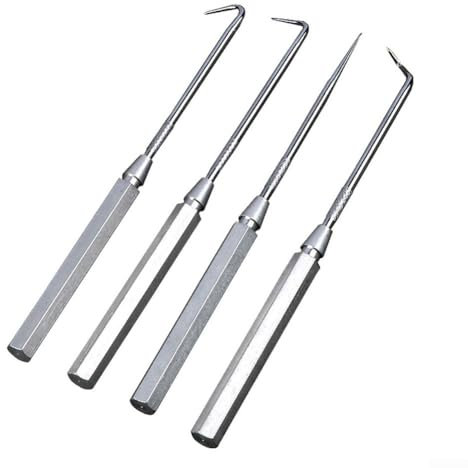 Lot de 4 outils de crochetage de précision automobile pour joints, clips et fils
