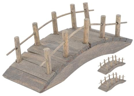 EPIGEIST 3pcs Wooden Miniature Arch Bridge for Dollhouse Decor for and Bonsai Plant Scenes Easy Assembly Visual Appeal Toy Rooms and Zen Gardens