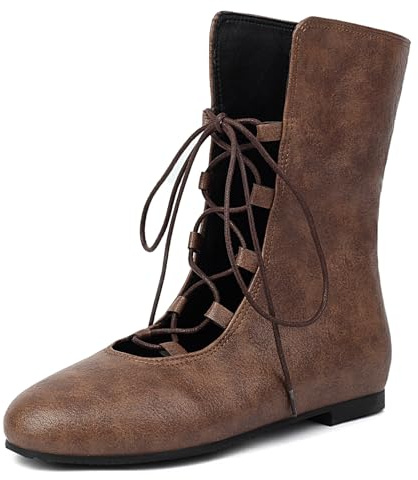 Femmes Bottes Médiévales Vintage Plates Unisex Cosplay Chaussures