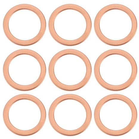 Briny River 40Pcs Automobile Brake Line Copper Washer M10 Washer 14x10x1mm Compatible with HEL Bike