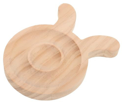 TUKRPQMRI Plateau de Support d'anneau de Lapin en Bois, Tour de Bijoux de pâques, Assiette de Lapin, présentoir de Bijoux, Organisateur de Plateau à bibelots 13cm/227/246