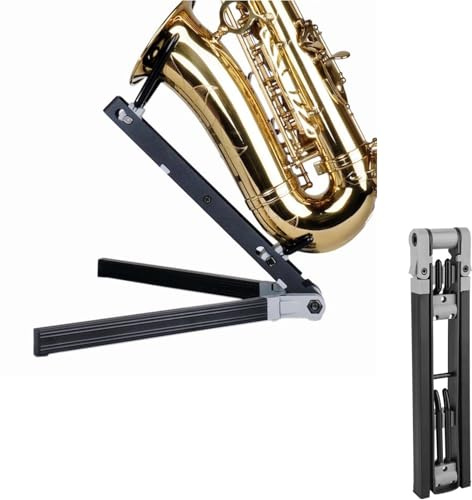 Supporto per sassofono tenore universale, supporto per sax regolabile con staffa alto pieghevole con base a triangolo portatile desig per prove musicali