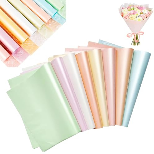 Papel de Seda Comioke, 8 Colores, 80 Hojas-50x70cm, Multiusos, Ideal para Regalos y Manualidades