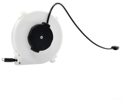 HpLive Avvolgicavo retrattile automatico, cavo di ricarica USB con meccanismo di avvolgimento, avvolgicavo da 1,2 m (Micro-B)