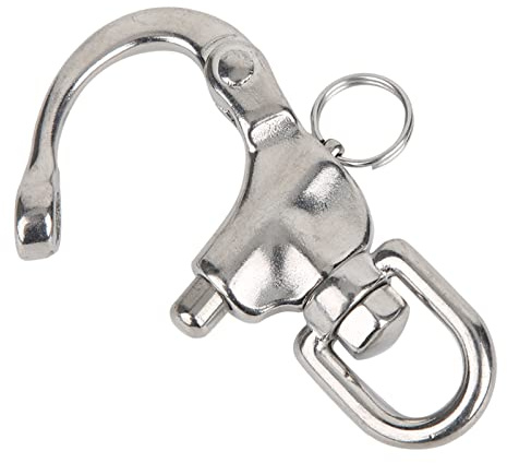Respicefinem 316 - Grillete de acero inoxidable para escalada en roca, con rotación y conexión rápida, 12 x 70 mm, 16 x 87 mm, 22 x 128 mm, ideal para acampar al aire libre, (22 * 128mm)