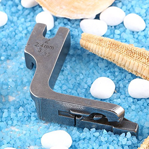 OEBUAFI Universal Industrial Single Needle Rolled Hem Presser Foot, Stainless Steel, Durable Replacement for Sewing Machines 1.6MM, Ideal for Tailors and Seamstresses (All Steel 3)