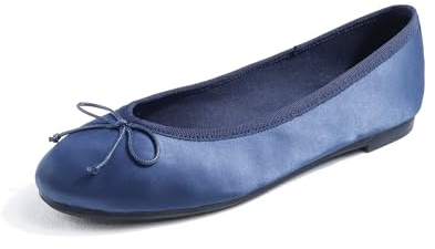 Feversole Women's Macaroon Colorful,Cojín de Espuma con Memoria Colorida Macaron para Mujer, diseño Plano Satén Sedoso Marina 37.5 EU
