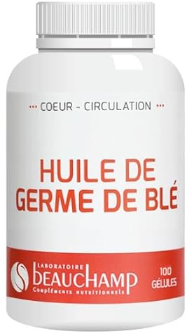 Laboratoire Beauchamp - Complément alimentaire HUILE DE GERME DE BLE - 100 gélules - Maintient un taux normal de cholestérol - Développé en France