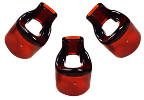 Healifty Flute Mouthpiece Replacement Parts Suitable for Flute 23mm Outer Diameter 3pcs Brown Colour Resin Material Easy to Use for Improved Air for Beginners and Professional Players