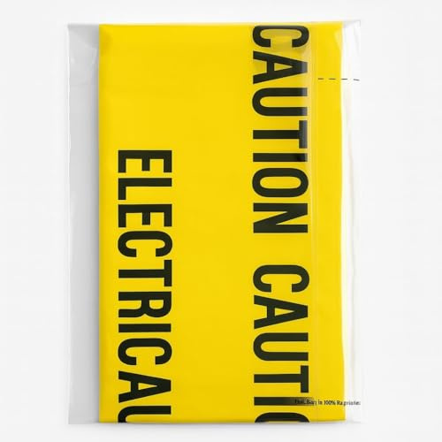 315 Supplies CAUTION ELECTRICAL Warning Tape – 50m Length – Bright Yellow Underground Safety Marker Tape for Cable Identification – Heavy-Duty, Weatherproof, Flat-Packed for Easy Storage (50 Metres)
